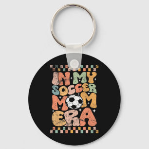 In My Soccer Mom Era Footll Mama Groovy Life Keychain