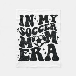 In My Soccer Mom Era Retro Soccer Mama Shirt Mothe Fleece Blanket