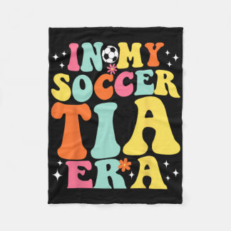 In My Soccer Tia Era Retro Game Day Groovy Fleece Blanket