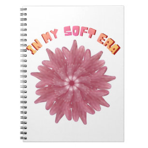 In My Soft Era   Y2K Aesthetic Pink Flower Art Notebook