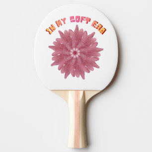 In My Soft Era   Y2K Aesthetic Pink Flower Art Ping Pong Paddle