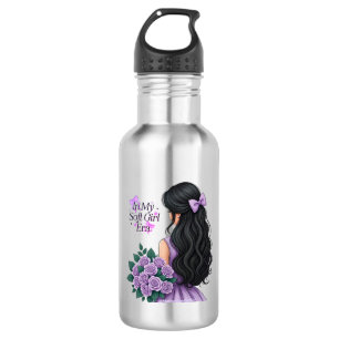 In My Soft Girl Era Lavender Purple Flowers Stainl 532 Ml Water Bottle