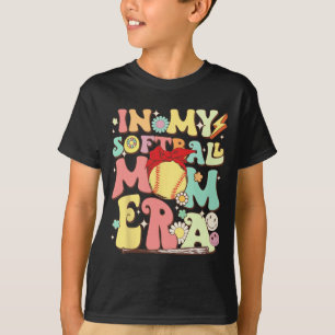 In My Softball Mom Era Funny Baseball Mom Mothers  T-Shirt