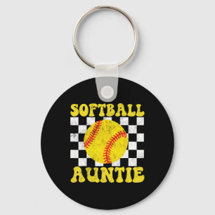 In My Softll Auntie Groovy Proud Softll Aunt Retro Keychain