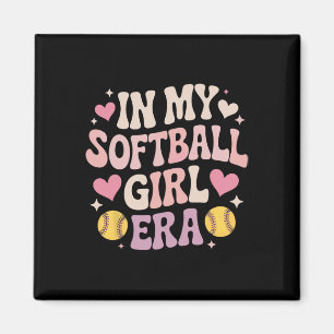 In My Softll Girl Era Fastpitch Girls Softll Team Magnet