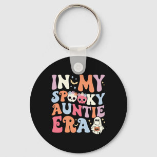 In My Spooky Auntie Era Halloween Groovy Witchy Sp Keychain