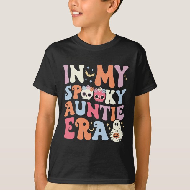 In My Spooky Auntie Era Halloween Groovy Witchy Sp T-Shirt (Front)