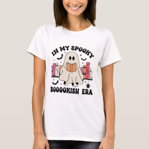 In My Spooky Bookish Era Ghost Books Halloween Rea T-Shirt