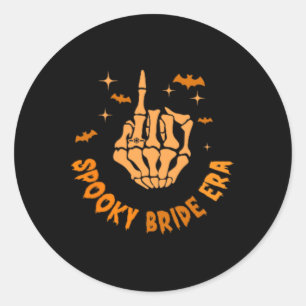 In My Spooky Bride Era Halloween Bachelorette Part Classic Round Sticker