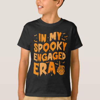 In My Spooky Engaged Era Gothic Engagement Party  T-Shirt
