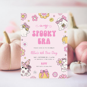 In My Spooky Era Groovy Halloween Girl Birthday Invitation