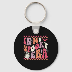 In My Spooky Era Groovy Hippie Halloween Ghost  Keychain