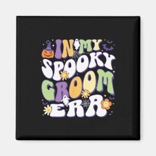 In My Spooky Groom Era Halloween Groovy Retro Magnet