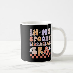 In My Spooky Librarian Era Ghost Halloween Retro  Coffee Mug
