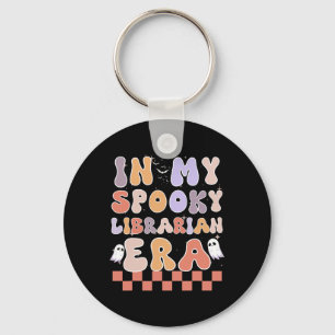 In My Spooky Librarian Era Ghost Halloween Retro Keychain