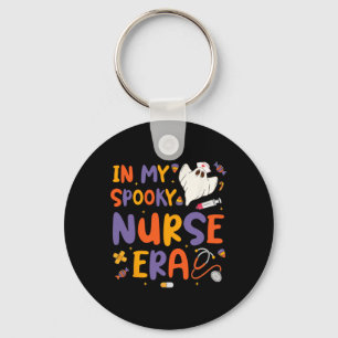 In My Spooky Nurse Era Halloween Nursing Funny Gho Keychain