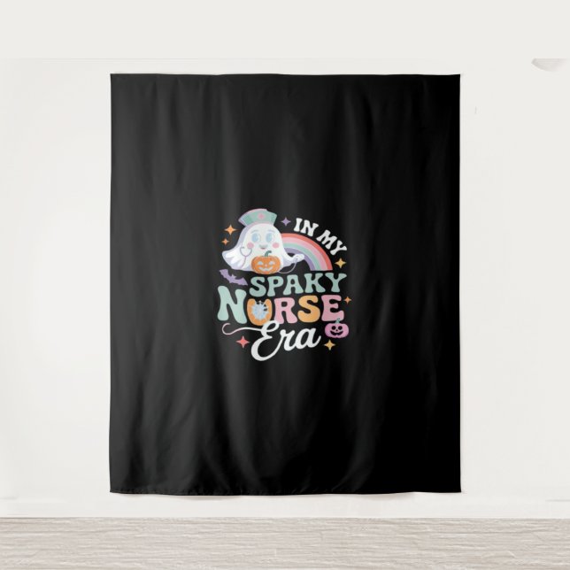 In My Spooky Nurse Era Halloween Trick Or Treat Es Tapestry (Front)