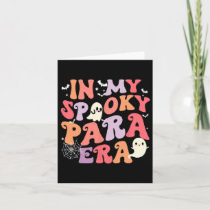 In My Spooky Para Era Halloween Retro Groovy Ghost Card