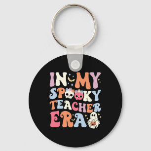 In My Spooky Teacher Era Halloween Groovy Witchy T Keychain