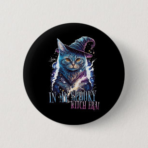 In My Spooky Witch Era Halloween Cat Costume 2023 2 Inch Round Button