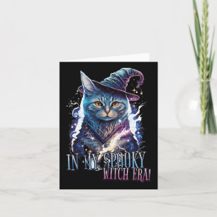 In My Spooky Witch Era Halloween Cat Costume Kids Card