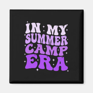 In My Summer Camp Era Groovy Funny Camping Camper  Magnet