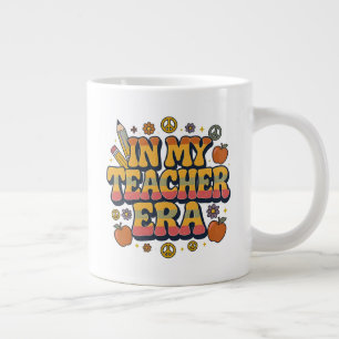 In My Teacher Era–70s Retro Groovy Back to School  Large Coffee Mug