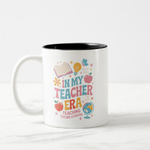 In My Teacher Era Back to School Kindergarten Two-Tone Coffee Mug