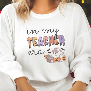 In My Teacher Era Halloween Boo Ghost Teacher Sweatshirt