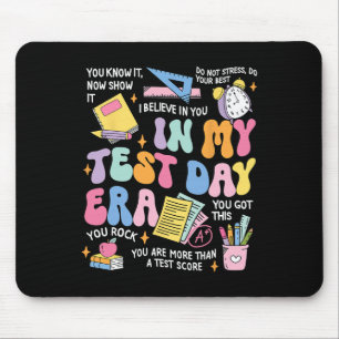 In My Test Day Era Retro Groovy Testing Day Teache Mouse Pad