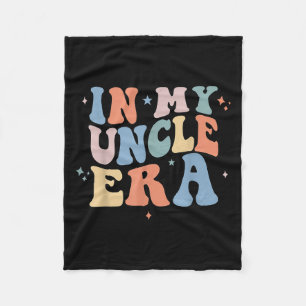 In My Uncle Era Retro Groovy Father's Day Fleece Blanket