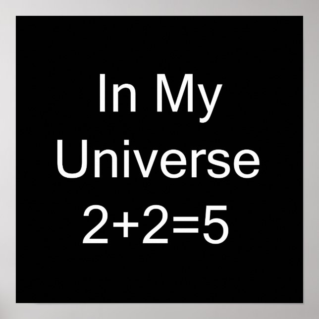 In My Universe 2+2=5 Poster (Front)