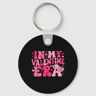 In My Valentine Era Retro Valentines Day Women Hea Keychain