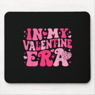 In My Valentine Era Retro Valentines Day Women Hea Mouse Pad