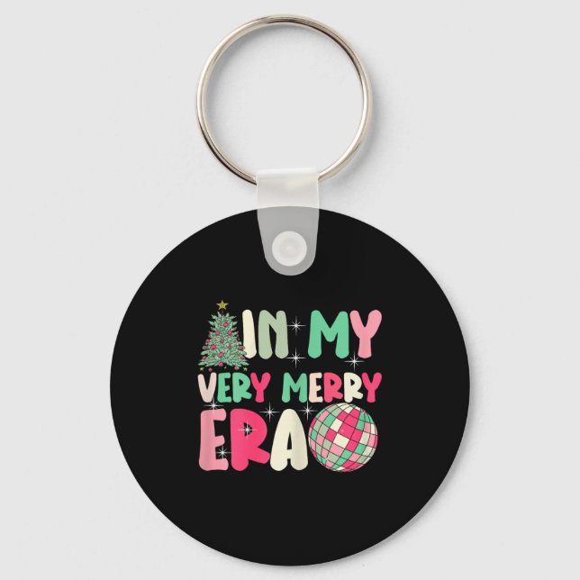 In My Very Merry Era - Cute Groovy Xmas  Keychain (Front)