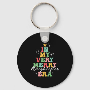 In My Very Merry Weightlifter Era Christmas Groovy Keychain