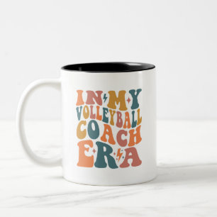 In my Volleyball Coach Era Two-Tone Coffee Mug