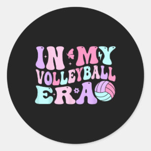 In My Volleyball Era Volleyball Lover Coach Player Classic Round Sticker