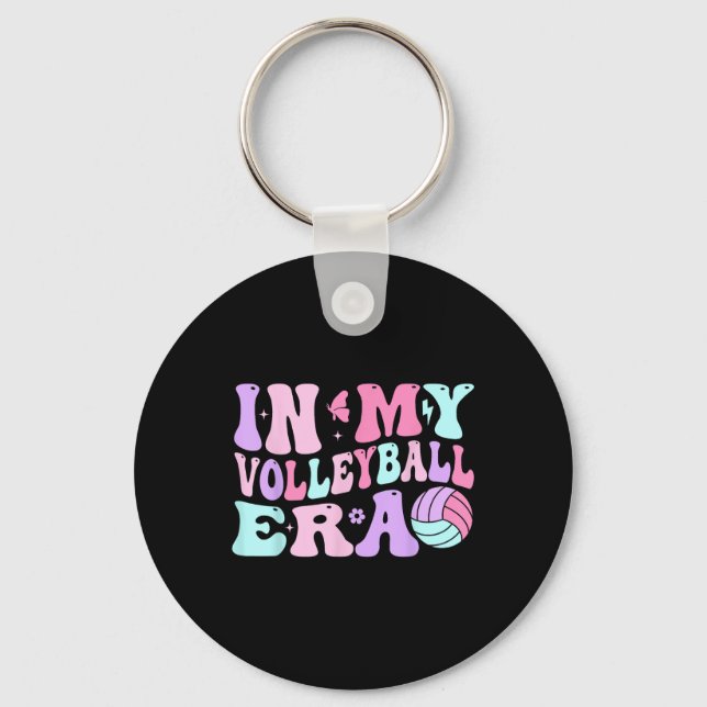 In My Volleyball Era Volleyball Lover Coach Player Keychain (Front)