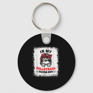 In My Volleyball Sister Era Groovy Bleached Sis Ba Keychain