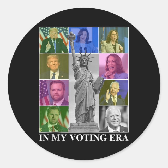 In My Voting Era  Classic Round Sticker (Front)