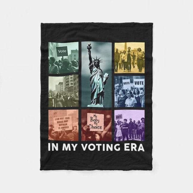 In My Voting Era Harris Wheimer Presidential Elect Fleece Blanket (Front)