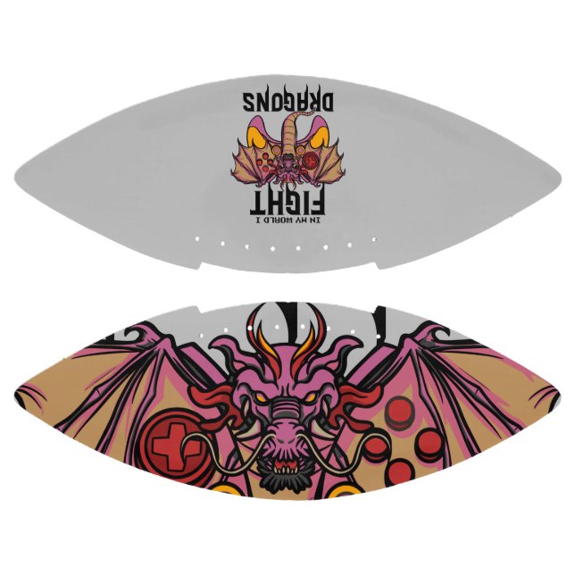 In My World I Fight Dragons Football (Panels)