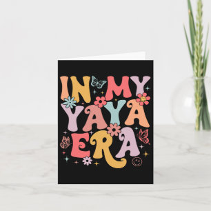 In My Yaya Era Groovy Retro Mothers Day Butterfly Card
