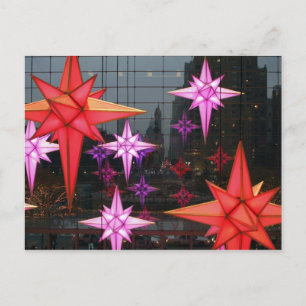 In New York City. Christmas decoration inside Holiday Postcard