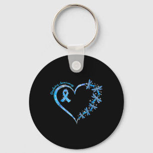 In November We Wear Blue Cure Diabetes Awareness L Keychain