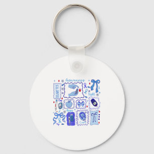In November We Wear Blue Diabetes Awareness Fight  Keychain