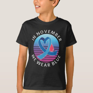 In November We Wear Blue diabetes awareness month T-Shirt