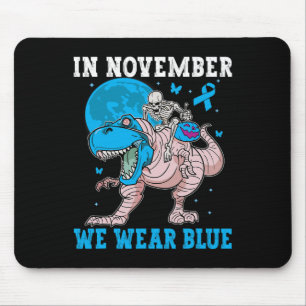 In November We Wear Blue Diabetes Trex Dino Kids T Mouse Pad