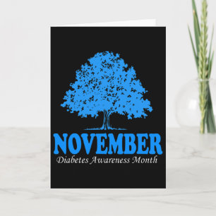 In November We Wear Blue Pumpkin Diabetes Awarenes Card
